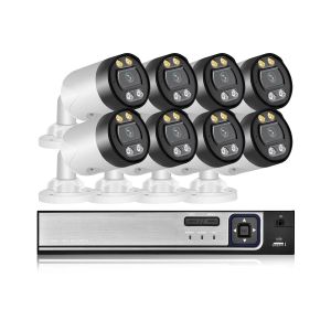Système Gadinan 8CH 8MP 4K CCTV SYSTÈME 5MP NVR POE DÉTECTION DE MOTION DE SOIR