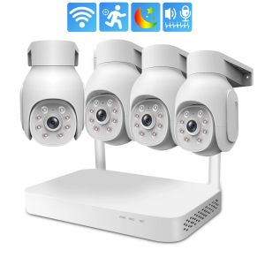 Système Gadinan H.265 3MP Full HD 8ch Wireless NVR Security WiFi IP Camera System Outdoor Surveillance CCTV 2WAY AUDIO VIDEO Kit d'enregistrement