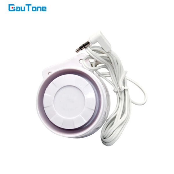 Système Gautone Wired Siren Enceinte 3,5 mm Jack pour le système d'alarme GSM sans fil Sécurité Home PG103 PG107 PG105 PG106