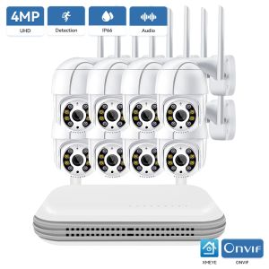 Système Hamrolte 8ch Wireless CCTV System 1080p NVR OUTDOOR WiFi PTZ 3MP IP CAMERA Sécurité Système de sécurité vidéo Vision nocturne Xmeye