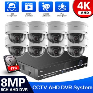 Système HD 4K 8MP Camera Video Suprenillance System 8ch AHD DVR Kit 8.0MP