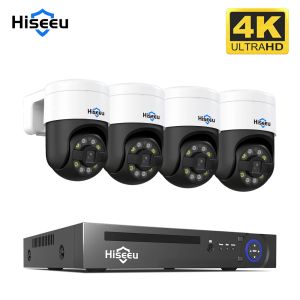 Système HiseU 16ch 8 ports NVR 4K 8MP 4MP PTZ POE CCTV Sécurité de surveillance Camera Système Système Set Outdoor Home Video Recorder IP Camer