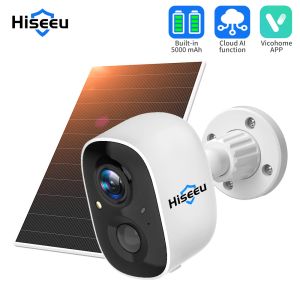 Système HiseU CG6 Batterie rechargeable Power Wireless Security WiFi WiFi Solar Camera IP65 3MP VÉHICULE PELAG