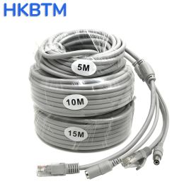 SYSTEEM HKBTM HOGE KWALITEIT RJ45 CCTV -kabel Ethernet DC Power Cat5 Netwerk LAN CORD POE -kabel voor Poe ip camera NVR Concatenon