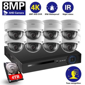 Système HKIXDISTE H.265 8CH DVR SYSTÈME FACE DETREC 8MP TRAVAIL DE SÉCURITÉ EN OUTDOOO