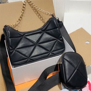 Système Patchwork en cuir Nappa Sac à bandoulière Designer Femmes Hommes Chaîne Poignée avec petite pochette zippée Re-nylon Imprimer Doublure Sac à main Bandoulière Sacs Bourse q6t3 #