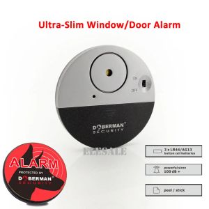 Système Nouveau SE0106 Ulrtaslim Door Window Sensor Alarm Magnetic Senting With Warning Sticker for Home House Apartment Store Office Security