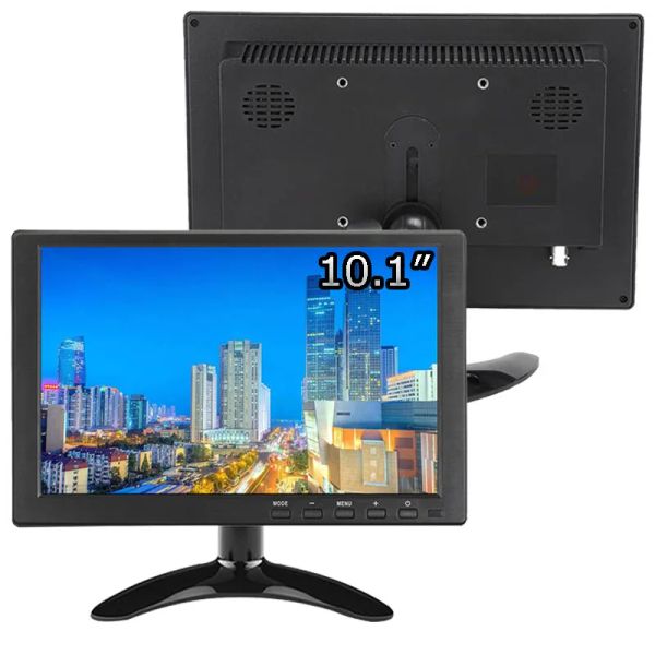 Système Monitor de vidéosurveillance de 10,1 pouces avec HDMI VGA pour l'ordinateur TV Affichage de l'écran de couleur LCD