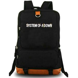 Systeem van een down backpack serj tankian daypack rock band school tas muziek packsack print rucksack leisure schoolbag laptop dag pack
