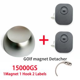 Systeem Origineel 15000GS EAS MAGNETISCHE GOLF DETACHER TAG Remover Universal Magnet Eas Golf Detacher Security Lock Key met 1 Hook 2 Tag