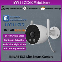 Système original IMILAB EC3 Lite Outdoor Camera 2.5k HD WiFi IP Smart Sirène Home Security Security Protection Night Vision CCTV WEBCAM