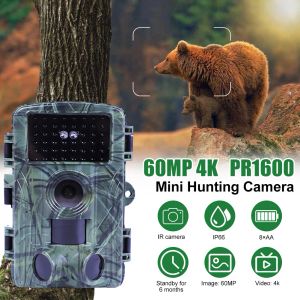 Systeem Outdoor Wifi Hunting Trail Camera 60mp 4K Infrarood Night Vision Motion Activated Security Cam Waterdichte Wildlife Photo Traps