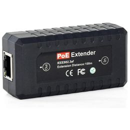 SYSTEEM POE -extender Ethernet Repeater 1 Poort 10/100Mbps, IEEE802.3AF voor beveiligingssystemen IP -camera POE Splitter