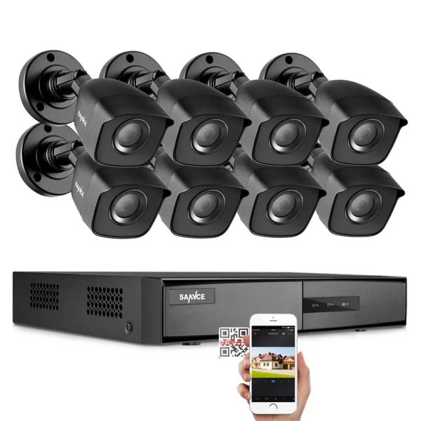 Système Sance 8CH DVR 1080N CCTV Système Enregistreur vidéo 2/4/8 PCS 2MP Sécurité domestique Terravo Vision Night Vision Camera Kits