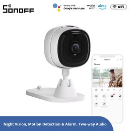 System Sonoff Cam Slim Smart Home Security Camera Mini WiFi 1080p Surveillance Camera Twoway Audio Auto Tracking Motion Video Record