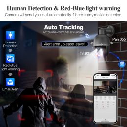 Systeemtechage 8ch 8MP 4MP POE CAMERA AI REDBLUE LICHT ALARM NVR IP CAMERA TWOWAY Audio Human Detection Beveiligingsbeveiliging CCTV Kit