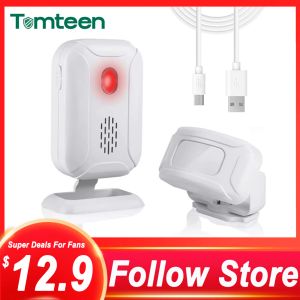 Systeem Tomteen Motion Detectoren Alarm draadloze oprit alarmsystemen Deursensor Alert Chime Infrarood PIR Motion Sensor Home Beveiliging