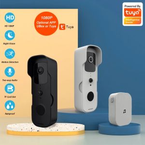 Système Tuya Smart Wireless Video Doorbell Digital Visual Intercom WiFi Door Bell Imperping Imperproof Electronic Dorman Home Security Camera