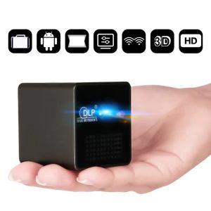 Système UNIC P1S Mini Projecteur DLP Pocket Mobile Cinema Support Miracast AirPlay Wireless Screen Partage multimédia Proyector Batterie