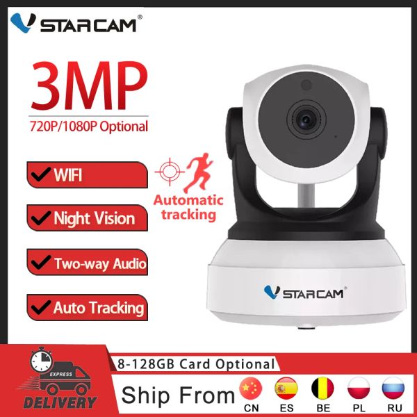 Système Vstarcam 3MP Wireless WiFi IP Camera Surveillance CCTV Camera 720p / 1080p Home Security Vision Night Vision PTZ Baby Monitor Camera