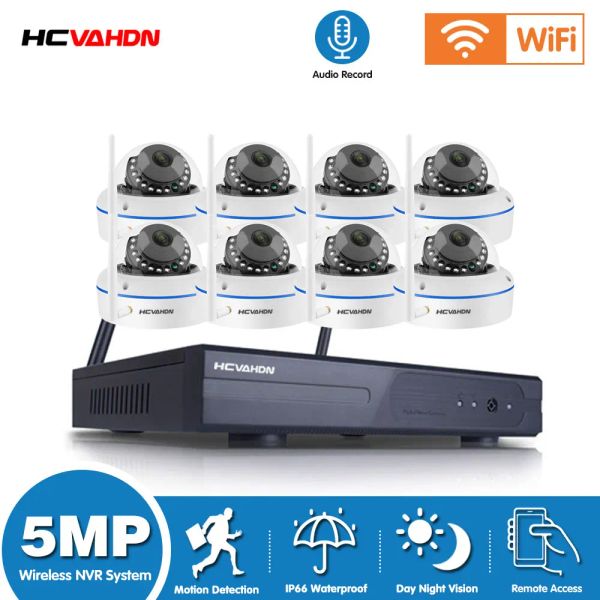 Système Système CCTV sans fil 5MP 8CH NVR NVR VANDAL VANDAL WIFI DOME CAMER