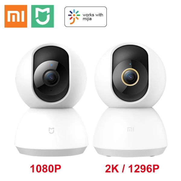 Système Xiaomi Mijia Smart Camera 2K 1296p HD 360 Angle Wifi Mi Sécurité à la maison Caméras IP intérieure Pantilt Baby Monitor Video Webcam