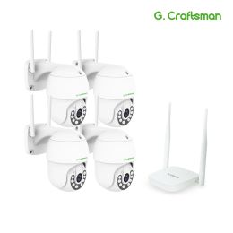 SYSTEEM XMEYE Wireless CCTV System Kits 4CH 3MP PTZ CAMERA WIFI RECEIver Box CCTV Camera IP -beveiligingssysteem Video Surveillance ICSEE