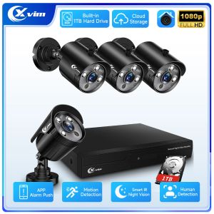 Système XVIM 2MP WIFI CCTV CAME CAME CAMERIE SYSTÈME SYSTÈME 8CH DVR RETROCORE SET P2P Système de surveillance vidéo sans fil extérieur