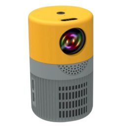 Systeem YT400 LED Mobile Video Projector Home Theatre Media Player Kids Gift Home Mini Projector Portable (YellowGray)