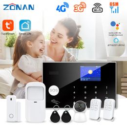 Sistema Zonan G34 4g 3g Gsm Wifi sistema de alarma protección de seguridad cámara Ip inalámbrica Compatible con Alexa Smarthome alarma de seguridad Control de aplicación