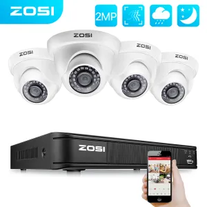 Système ZOSI 8CH 1080P TVI TVI VIDEO VIDEO SYSTÈME CCTV Kit CCTV avec caméras de sécurité caméscope DVR pour la maison