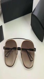 Systemone Black Golddark Brown Sungases Sungasses Mens Designer Fashion Sunglasses neuf avec Box1235144