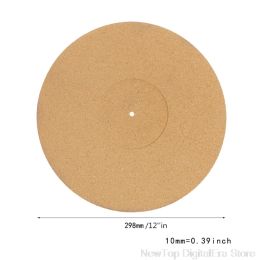 Systèmes 12 pouces Cork Turnetable Mat audiophile antistatique Antiship Slipmat LP Vinyl Record S18 20 DropShipping