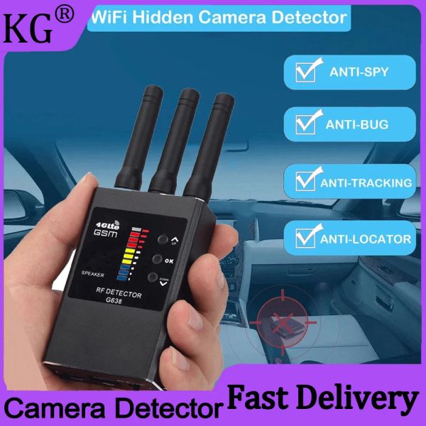 Sistemas 2023 Nuevo detector de señal de RF Profesional GSM Audio Finder GPS Scan Detecting Antispy Bug Strong Magnet Finder Detector de cámaras