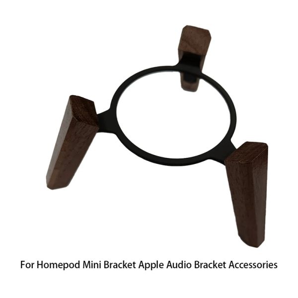 Sistemas para HomePod mini soporte Apple Piezas de audio Piezas de madera Base de madera Apple Multifuncional Desktop Antislip Bracket