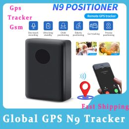 Systems N9 GPS Tracker GSM Audio -gevoelige microfoon voor Android -telefoon iOS Tracker -prevent 400mah Smart Tag Antilost Finder Locatie