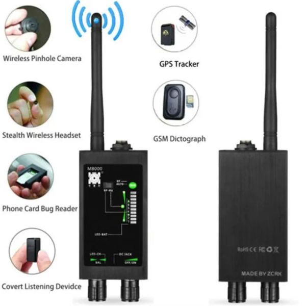 Systèmes Professional Detector Detector Camera GSM Audio Bug Finder GPS Signal Lens RF Tracker détecter le scanner de périphérique d'écoute sans fil