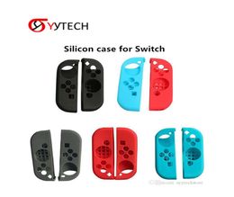 Syytech touch protector suave de goma de goma de silicio fundas de piel para nintendo switch rojo rojo gris azul opción de color71655575