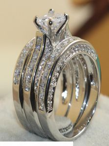 SZ 511 Victoria Wieck femmes bijoux de luxe 7mm taille princesse saphir blanc simulé diamant gemme 925 en argent Sterling mariage 3IN13272356