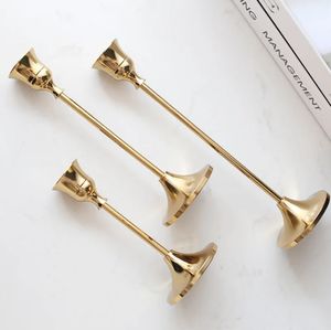 SZ European Style Metal Candle Holders Simple Golden Wedding Decoration Bar Party Living Room Decor Home Decor Candlestick