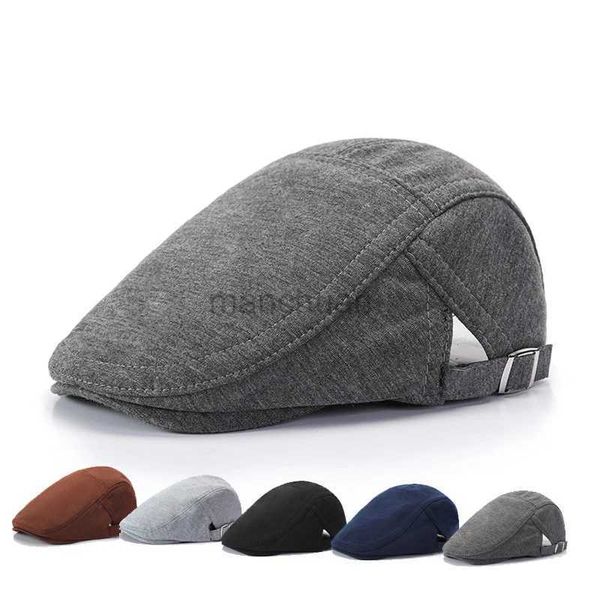 SZ19 Berets Mens Casual Hat Berets Coton Caps for Men Four saison Retro England Chapeaux Paps Painter Caps pour papa British Newsboy Beret Hat D24418