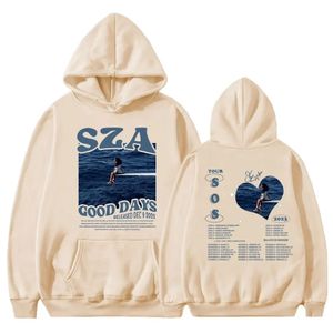 SZA SOS Good Days Sweat à capuche Concert Tour Mode Imprimé Bodywarmer Sweat Hip Hop Surdimensionné Hommes Femmes Sweat À Capuche Streetwear 240321