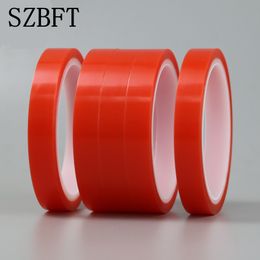 SZBFT 2ROLLS 1mm ~ 5 mm * 5m Strong Pet Adhesive Pet Film Red Clear Double-Side Tape Aucune trace pour le téléphone Écran LCD Livraison GRATUITE