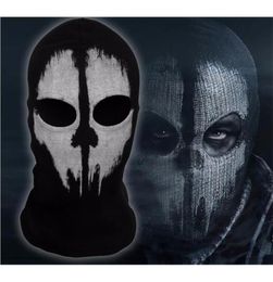 SzBlaZe marque COD fantômes imprimer coton bas cagoule masque Skullies bonnets pour Halloween jeu de guerre Cosplay CS joueur couvre-chef 23816422