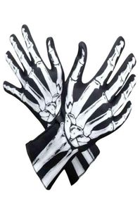 SZBLAZE Gloednieuwe Halloween Masquerade Skeleton Handschoenen Ghost Bone Reaper Print Cosplay Full Finger Gloves Skull Opera Handschoenen T22084034316