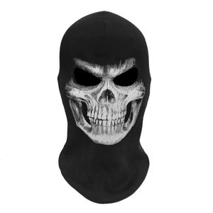 SzBlaZe marque Reaper fantôme crâne squelette cagoule masque Halloween Cosplay couvre-chef jeu de guerre CS Paintball masque de bas 240108