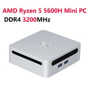 SZBOX Ryzen 5 5600H Windows 11 Mini PC DDR4 3200MHz 16GB 512GB NVMe SSD 2 * DDR4 Slots WIFI6 Desktop Spelcomputer 240104