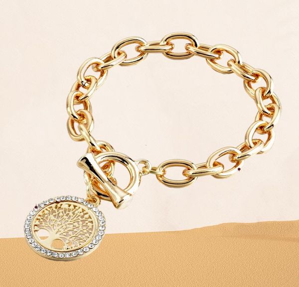 Szelam Gold Chain Rhingestone Tree of Life Charm Bracelets for Women New Designer 2020 Vintage Bangles Woman8116674