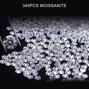 Szjinao 340 stks kleine edelstenen Moissanite steen 0.8mm tot 2.9mm D-kleur VVS1 Uitstekende gesneden losse kralen voor diamanten ring