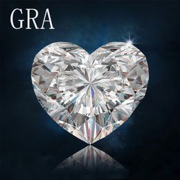 Szjinao D couleur coeur pierres pierres précieuses en vrac avec certificat fabrication de bijoux perles passer diamant testeur Moissanita gemme 240105